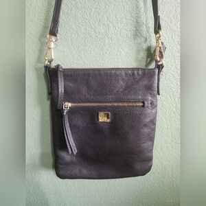 Kooba Black Pebbled Leather Crossbody Bag